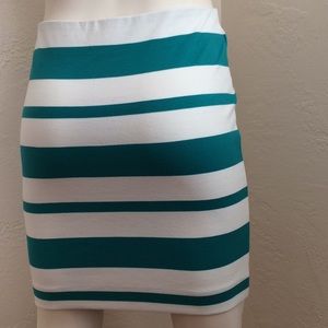 Loft stretch knit striped mini
